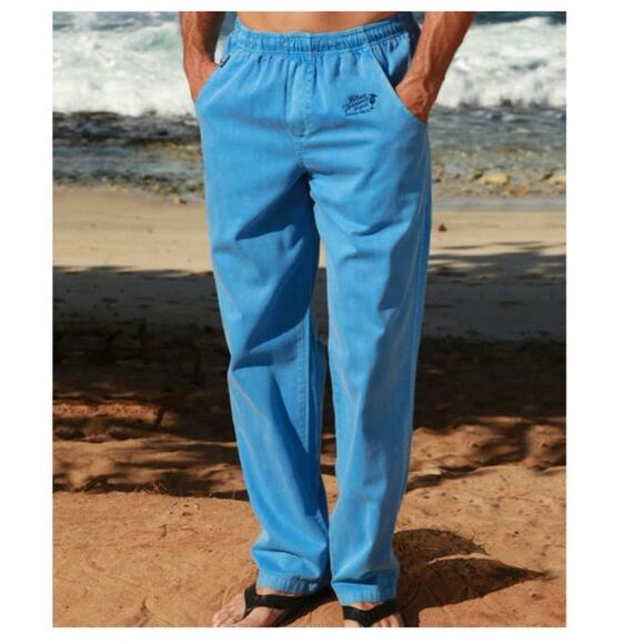 Crazy Shirts Blue Hawaii Dyed Twill Pants - Picture 1 of 10